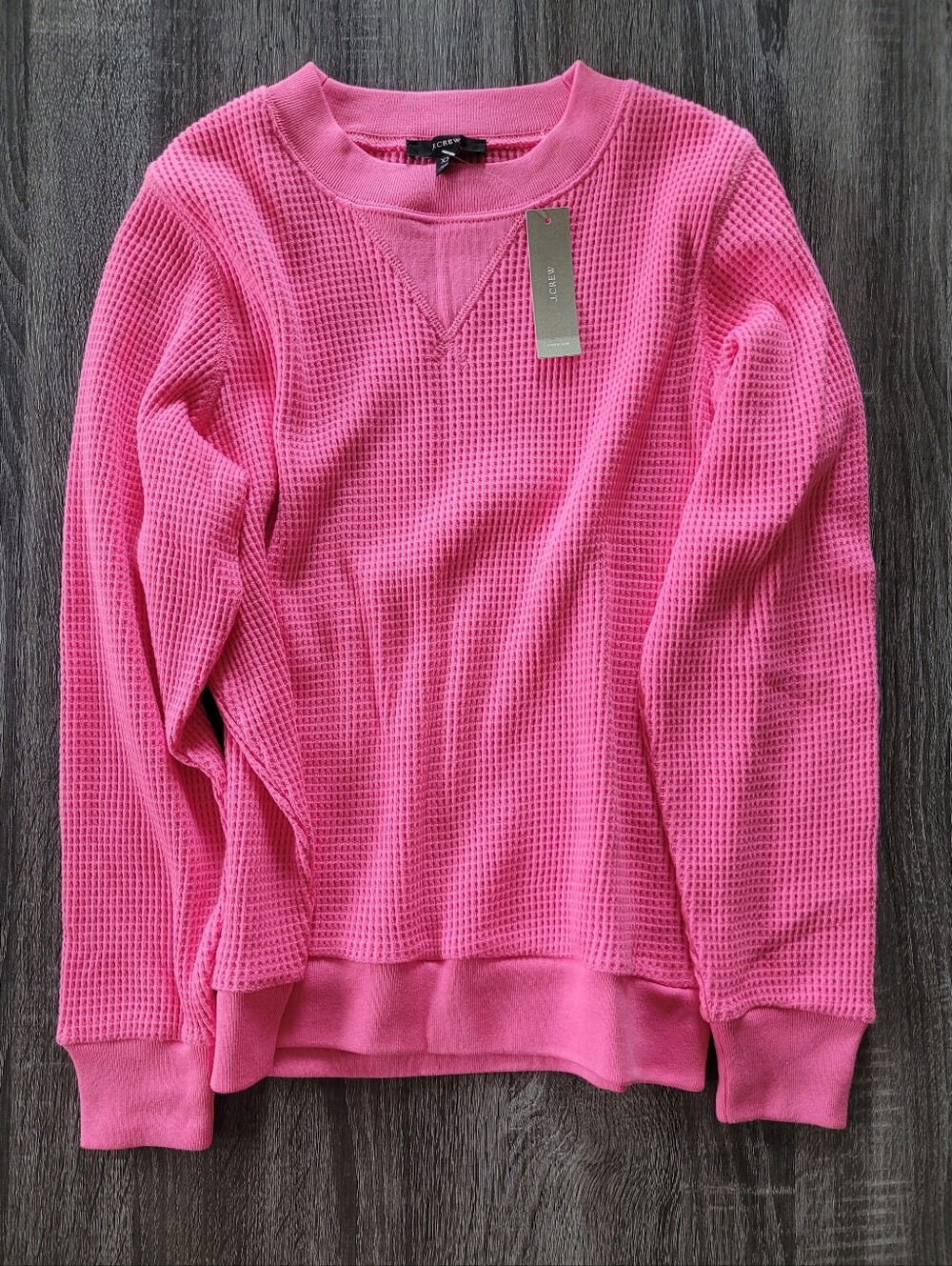 NWT J. Crew Waffle Crewneck Pullover